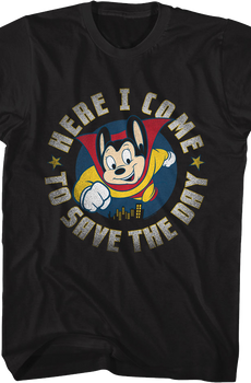 Retro Here I Come To Save The Day Mighty Mouse T-Shirt