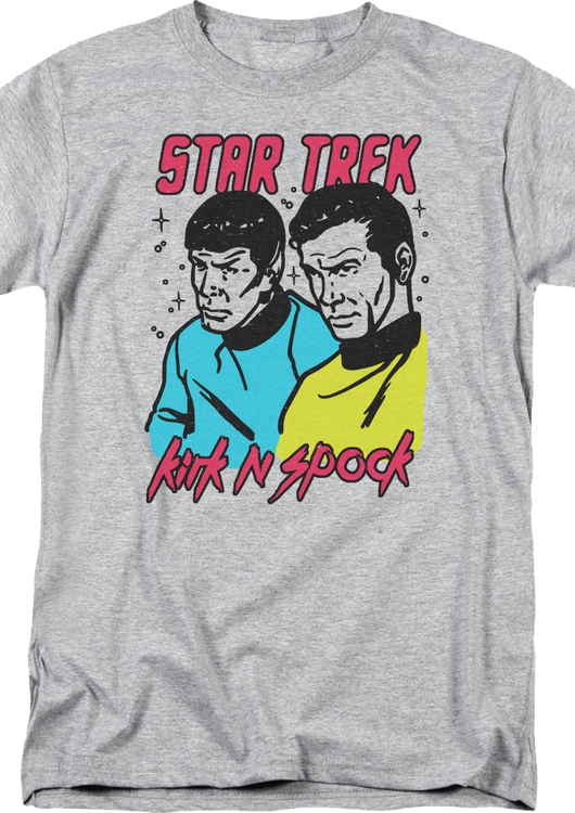 Retro Kirk N Spock Star Trek T-Shirt - main product image