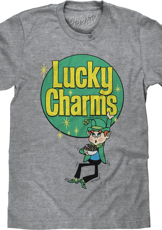 Retro Leprechaun And Logo Lucky Charms T-Shirt - main product image
