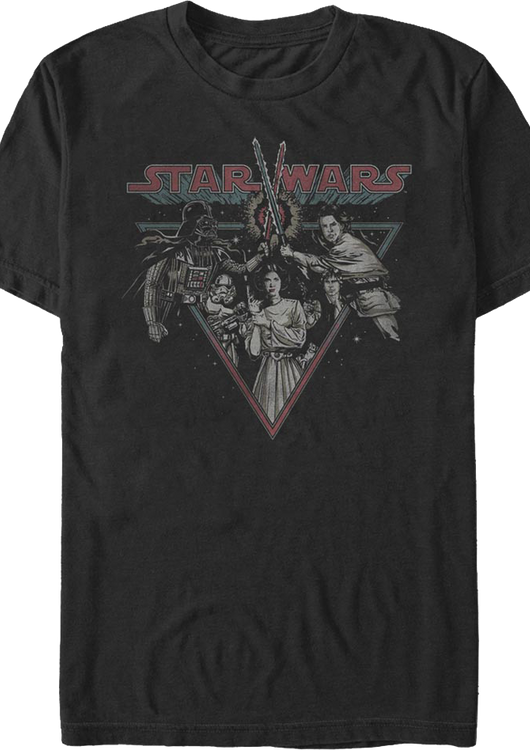 Retro Lightsaber Duel Star Wars T-Shirt - main product image