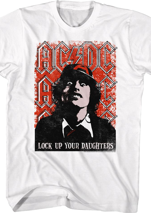 Retro Lock Up Your Daughters ACDC Shirt - main product image