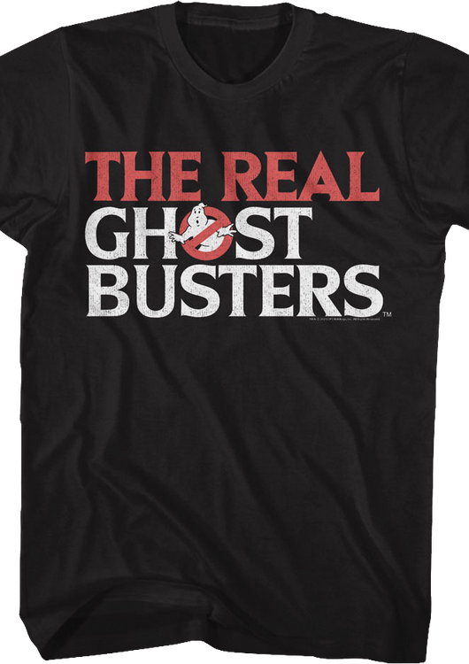 Retro Logo Real Ghostbusters T-Shirt - main product image