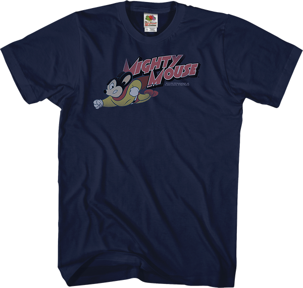 T-shirt Unisexe Mighty Mouse Rétro – Dessin Animé Vintage – Taille S à 5XL – Coton épais – Expédié Des USA