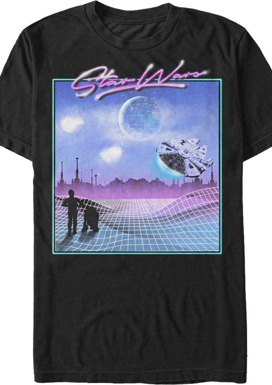 Retro Millennium Falcon Flight Star Wars T-Shirt - main product image