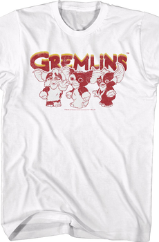 Retro Mogwai Poses Gremlins T-Shirt