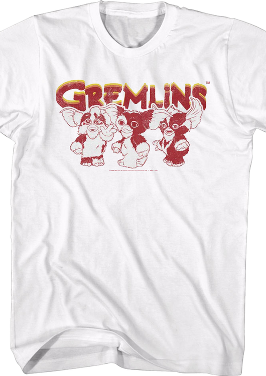 Retro Mogwai Poses Gremlins T-Shirt - main product image