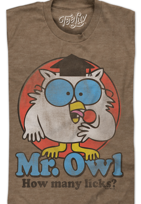 Retro Mr. Owl How Many Licks? Tootsie Pop T-Shirt