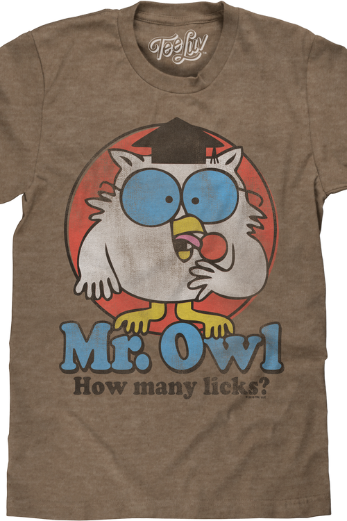 Retro Mr. Owl How Many Licks? Tootsie Pop T-Shirtmain product image