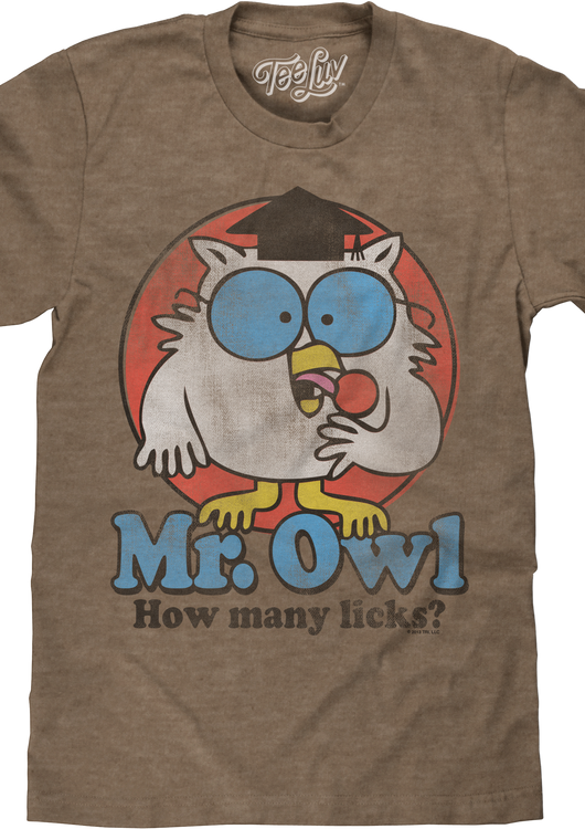 Retro Mr. Owl How Many Licks? Tootsie Pop T-Shirt - main product image