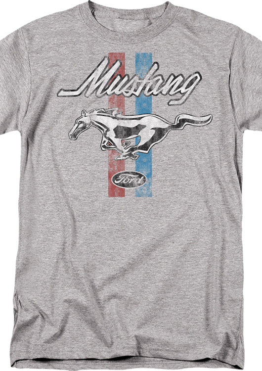 Retro Mustang Stripes Ford T-Shirt - main product image
