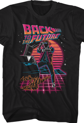 Retro Neon Back To The Future T-Shirt