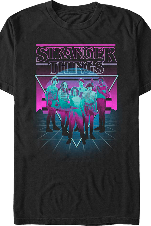 Retro Neon Stranger Things T-Shirt - main product image
