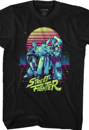 Retro Neon Street Fighter T-Shirt