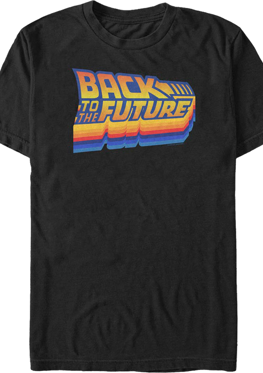 Retro New Wave Logo Back To The Future T-Shirt - main product image