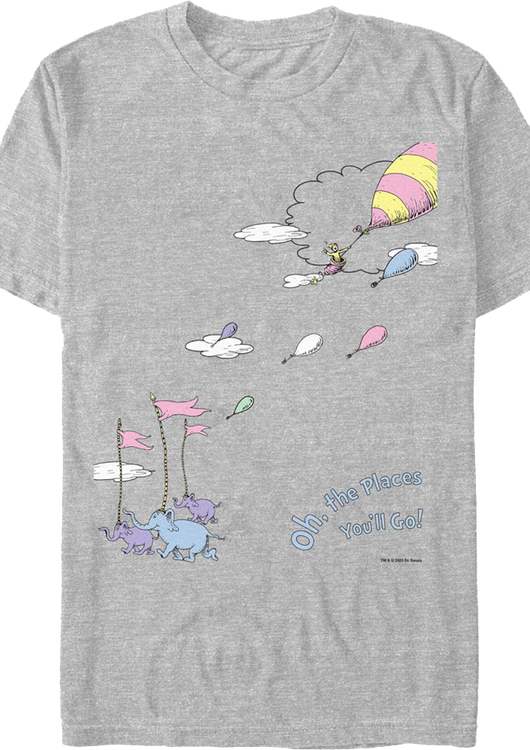 Retro Oh, The Places You'll Go! Dr. Seuss T-Shirt - main product image