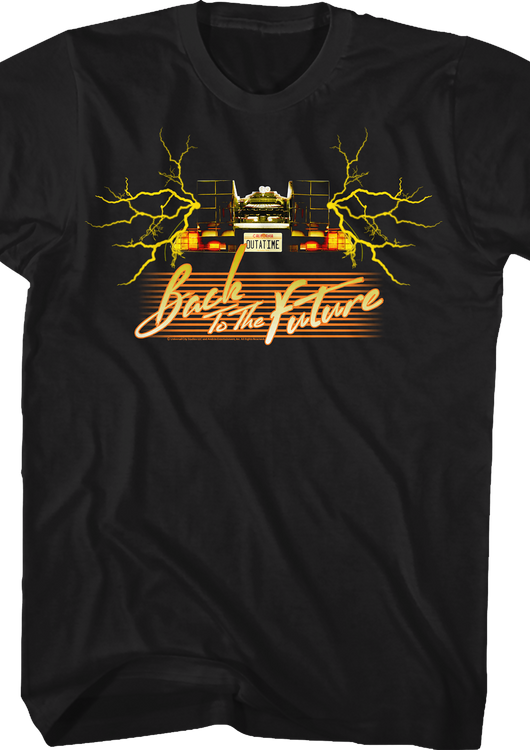 Retro OUTATIME Back To The Future T-Shirt - main product image