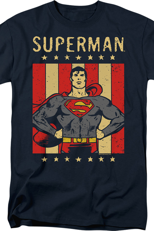 Retro Patriotic Pose Superman DC Comics T-Shirtmain product image