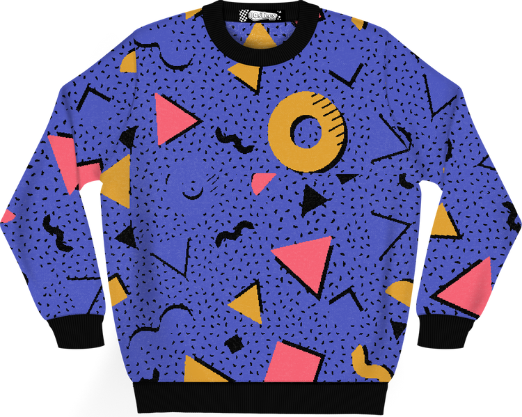 Retro Pattern Shapes Knitted Sweatermain product image