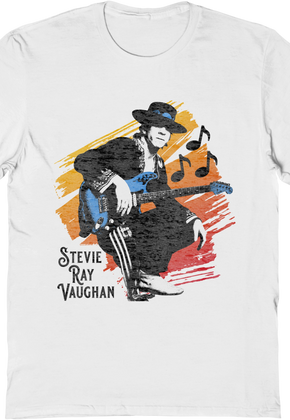 Retro Pose With Guitar Stevie Ray Vaughan T-Shirt