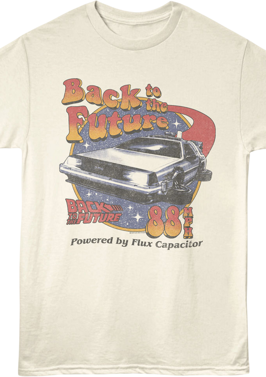 Retro Powered By Flux Capacitor Back To The Future T-Shirt - main product image