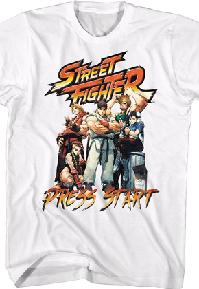 Retro Press Start Street Fighter T-Shirt
