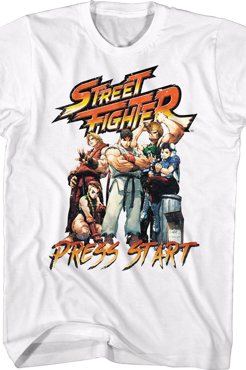 Retro Press Start Street Fighter T-Shirt - main product image