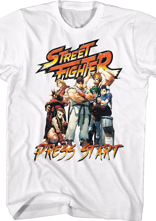 Retro Press Start Street Fighter T-Shirt - main product image