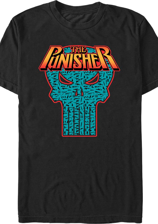 Retro Punisher Skull Marvel Comics T-Shirt - main product image