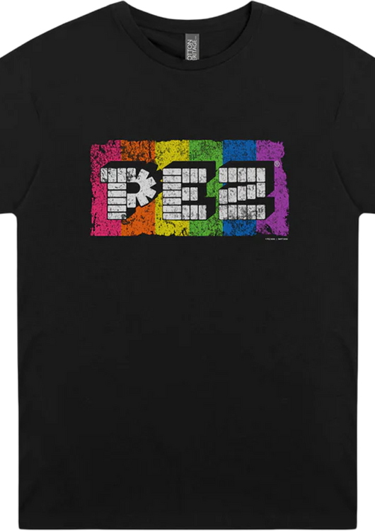 Retro Rainbow Logo PEZ T-Shirt - main product image