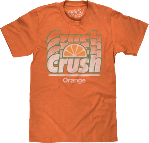Retro Repeating Logo Orange Crush T-Shirtmain product image