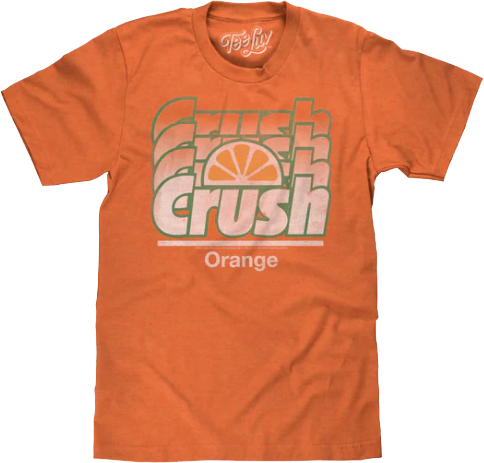 Retro Repeating Logo Orange Crush T-Shirt - main product image