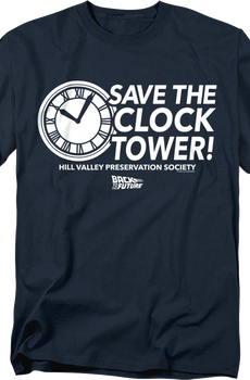 Retro Save The Clock Tower Back To The Future T-Shirt