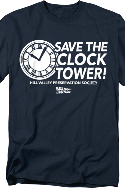 Retro Save The Clock Tower Back To The Future T-Shirtmain product image
