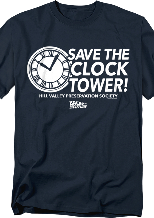 Retro Save The Clock Tower Back To The Future T-Shirt - main product image