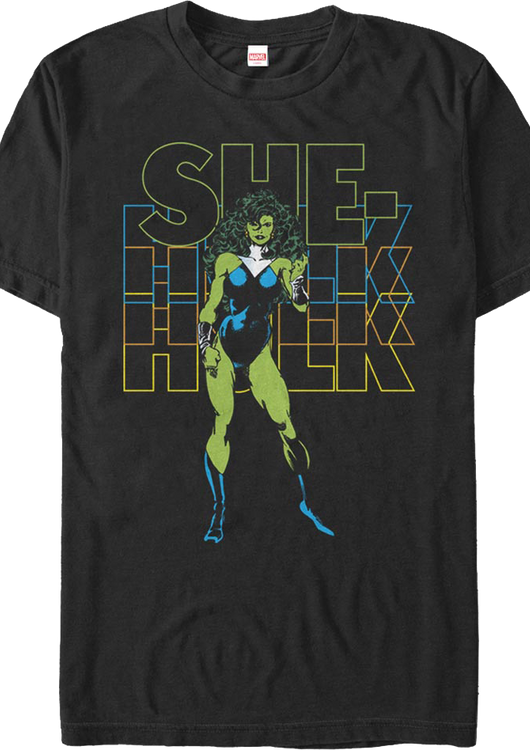 Retro She-Hulk Marvel Comics T-Shirt - main product image