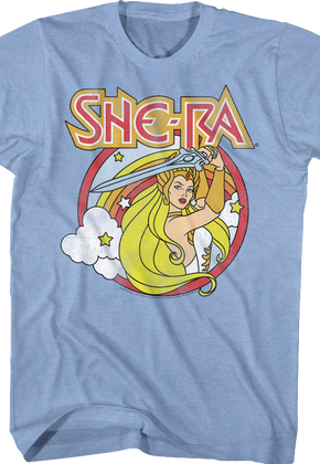 Light Blue Heather Retro She-Ra T-Shirt