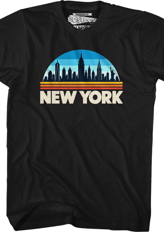 Retro Skyline New York T-Shirt - main product image