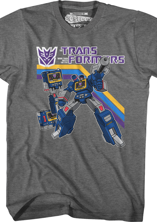 Retro Soundwave Collage Transformers T-Shirt - main product image