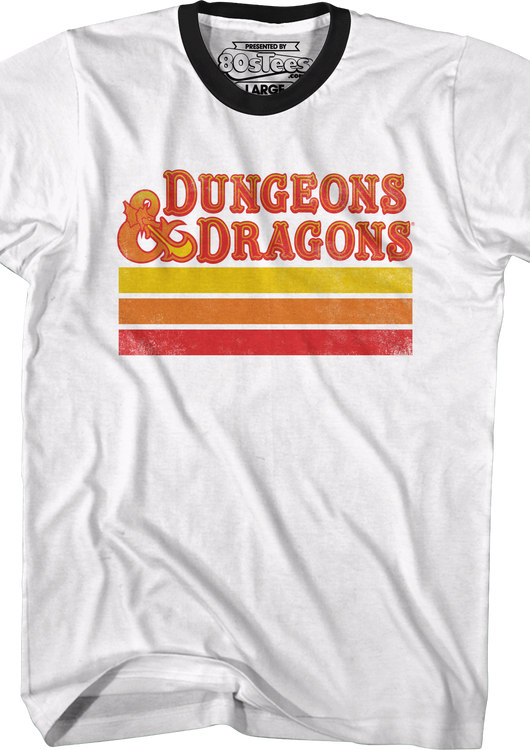 Retro Stripes Dungeons & Dragons Ringer Shirt - main product image