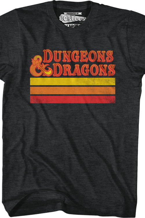 Retro Stripes Dungeons & Dragons T-Shirt - main product image