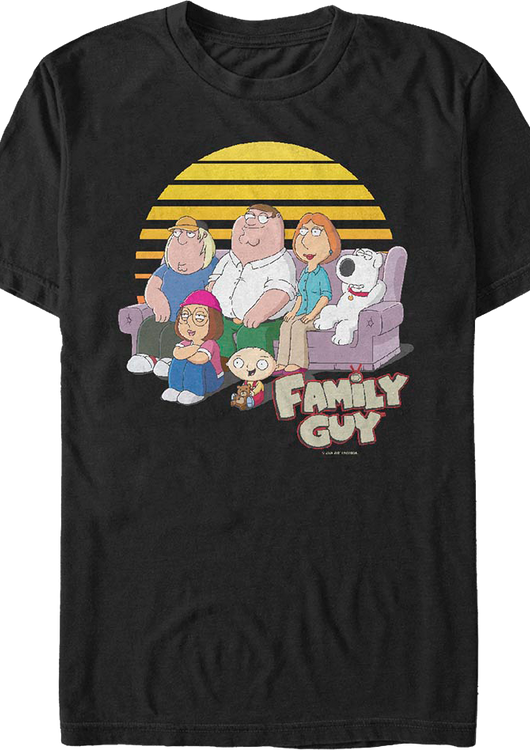 Retro Sunset Family Guy T-Shirt - main product image