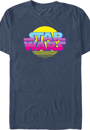 Retro Sunset Logo Star Wars T-Shirt