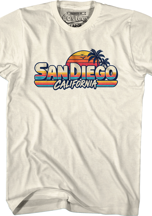Retro Sunset San Diego California T-Shirt - main product image