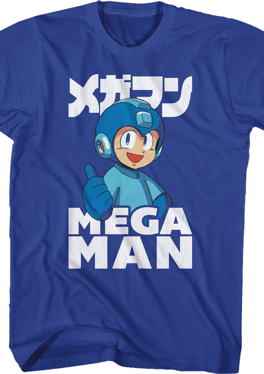 Retro Thumbs Up Mega Man T-Shirt - main product image