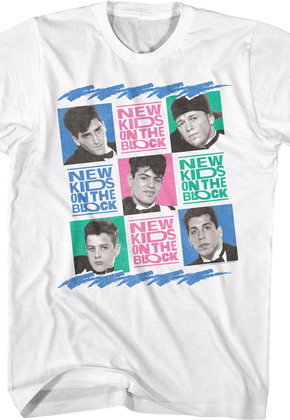 Retro Tuxes In Squares New Kids On The Block T-Shirt