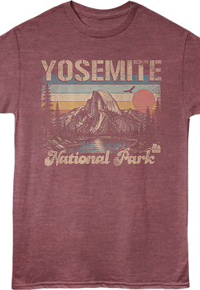 Retro Landscape Yosemite National Park T-Shirt