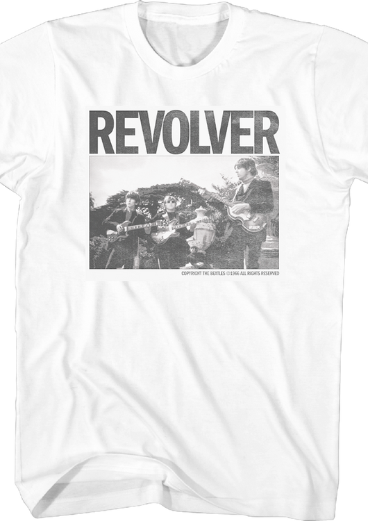 Revolver Black & White Photo Beatles T-Shirt - main product image