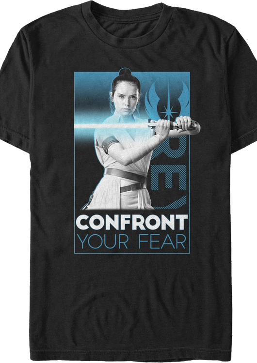 Rey Confront Your Fear Rise Of Skywalker Star Wars T-Shirt - main product image