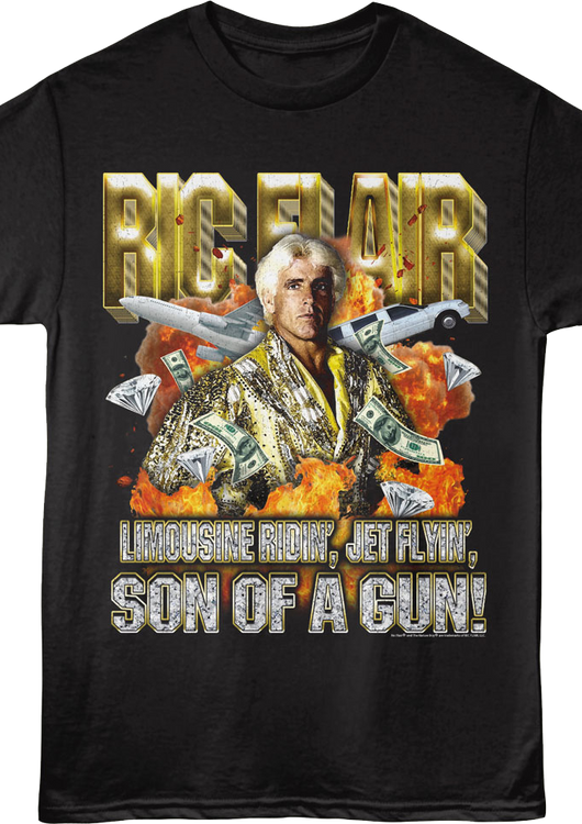Limousine Ridin' Jet Flyin' Son Of A Gun Ric Flair T-Shirt - main product image