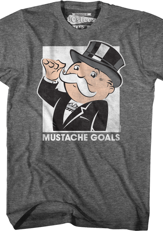 Rich Uncle Pennybags Mustache Goals Monopoly T-Shirt - main product image